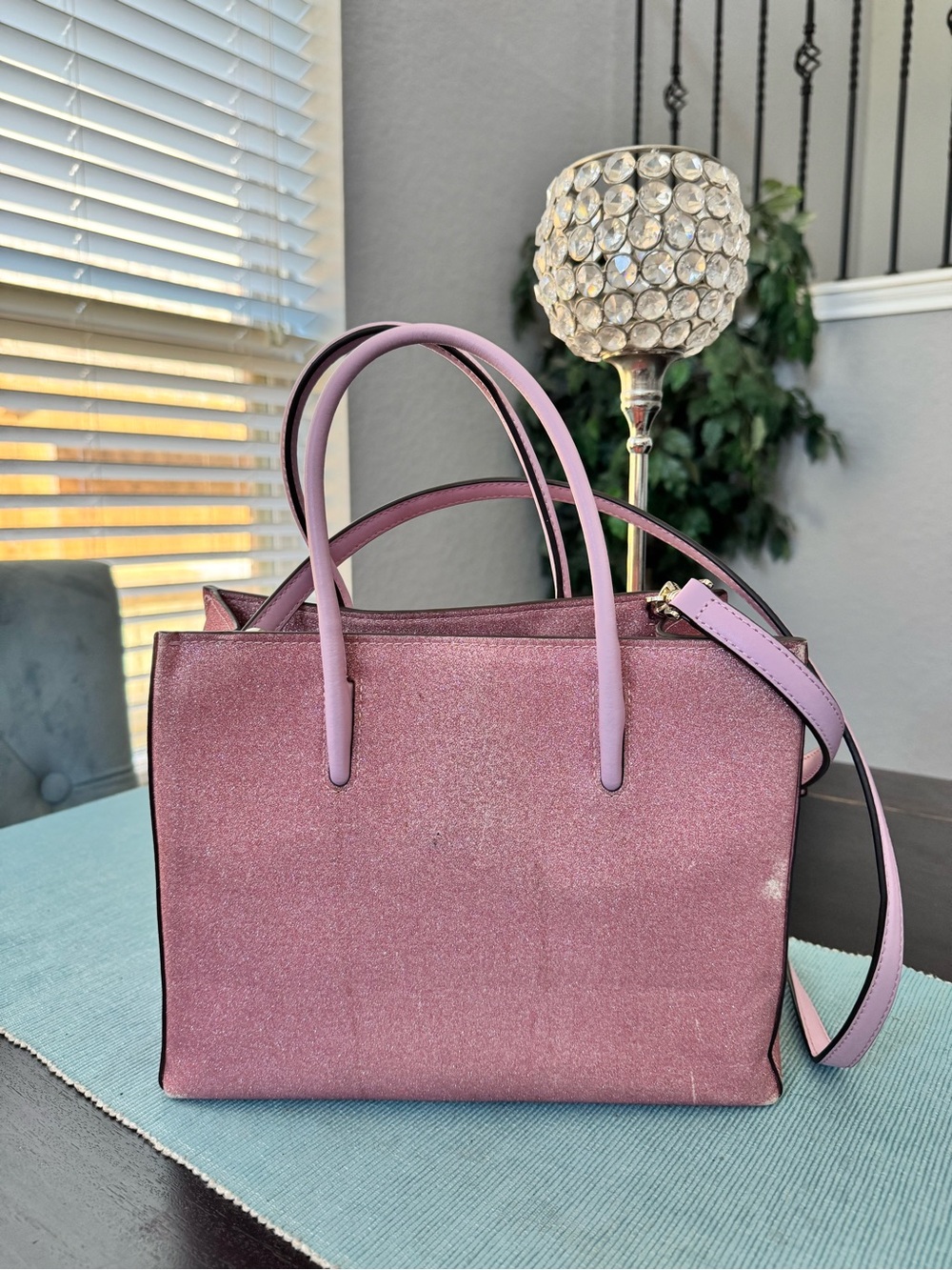 Kate Spade New York pink glitter Trista shopper tote - Picture 9 of 13